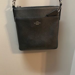 Silver Coach Crossbody Bag